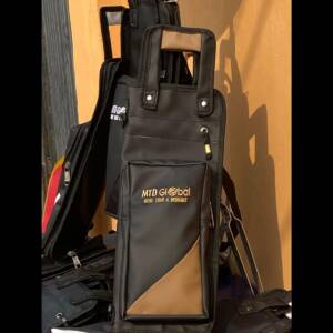 MTD Drumsticks Bag (High Quality Leather) (Black+Gold)