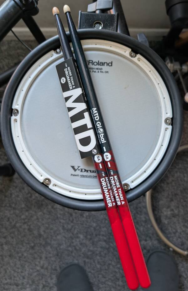 MTD Drumsticks 5a (Black-Red)
